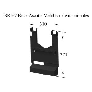 BR167 Brick Ascot 5 Metal back with air holes
