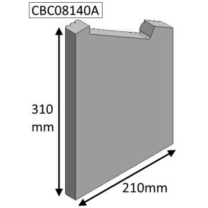Cleanburn Nordstrand Right Hand Side Fire Brick - CBC08140A