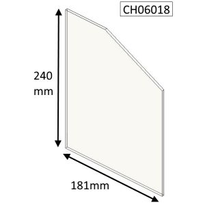 Parkray Consort 7 Double Sided Single Depth (Double Door) Replacement Glass - CH06018