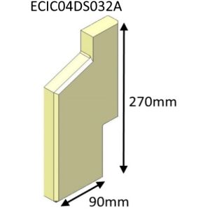 Parkray Aspect 4 Double Sided Single Depth Left Hand Side Fire Brick - ECIC04DS032A