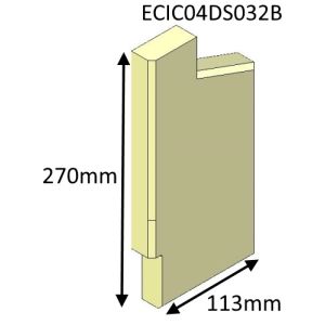 Parkray Aspect 4 Double Sided Single Depth Right Hand Side Fire Brick - ECIC04DS032B