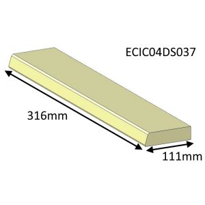 Parkray Aspect 4 Double Sided Single Depth Baffle Brick  - ECIC04DS037