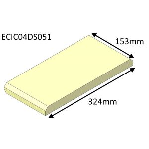 Parkray Aspect 4 Double Sided Single Depth Base Fire Brick - ECIC04DS051