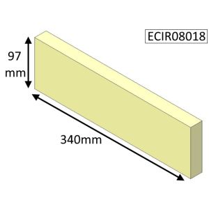Parkray Aspect 8 (Non Eco) Rear Lower Fire Brick - ECIR08018