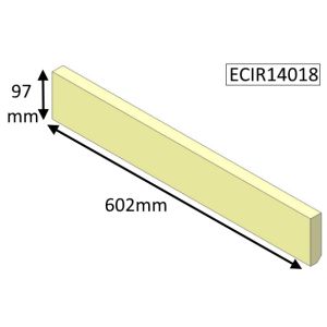 Parkray Aspect 14 (Non Eco) Rear Lower Fire Brick - ECIR14018