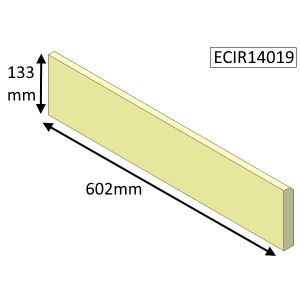 Parkray Aspect 14 (Non Eco) Rear Upper Fire Brick - ECIR14019