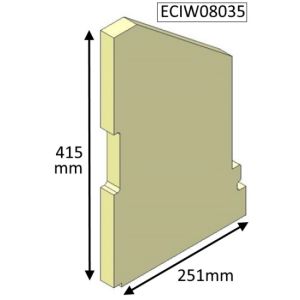 Parkray Aspect 8 Boiler Left Hand Side Upper Fire Brick - ECIW08035