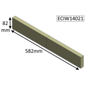 Parkray Aspect 14 Boiler(Non Eco) Rear Lower Fire Brick - ECIW14021