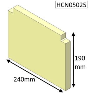 Parkray Chevin 5 Inset (MKI) Lower Rear Fire Brick - HCN05025
