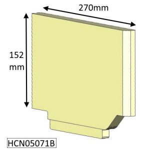 Parkray Chevin 5 Inset (MKII) Right hand Lower Side Fire Brick - HCN05071B