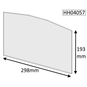 Avalon 4 Double Sided Double Depth Single Door Replacement Glass - HH04057
