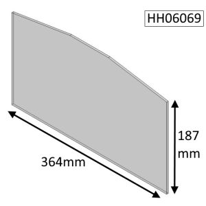 Hunter Herald 6 Double Sided Single Depth Single Door Glass - HH06069