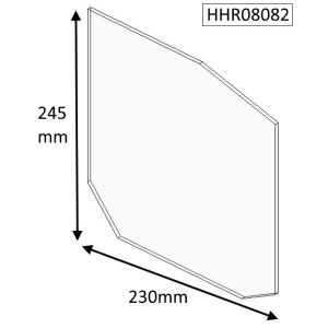 Hunter Herald 14 Boiler Double Door (Shaped) Glass - HHR08082
