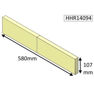 Hunter Herald 14 Multifuel (CE) Rear Fire Brick - HHR14094
