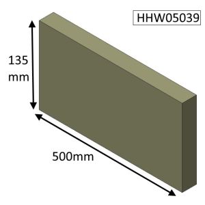 Hunter Herald 5 Slimline Multifuel (MKI) Rear Fire Brick - HHW05039