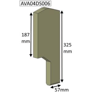 Avalon 4 Double Sided Single Depth Wood Side Fire Brick - AVA04DS006