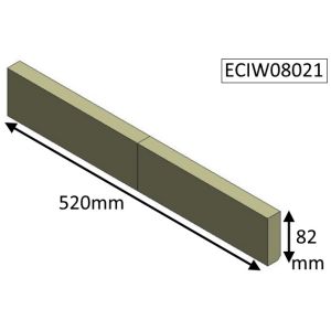 Parkray Aspect 8 Boiler Rear Lower Fire Brick - ECIW08021