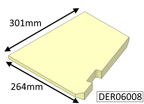 Di Lusso R6 Inset Base Right Hand (Eco) Fire Brick - DER06008