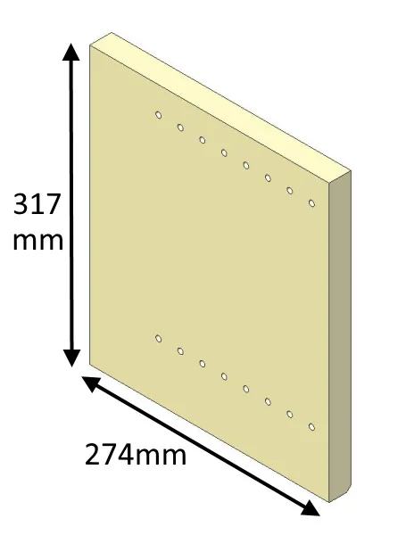 Parkray Aspect 14 Boiler(Eco) Left Hand Rear Fire Brick - ASB14016B