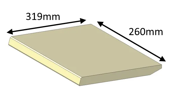 Parkray Aspect 14 Boiler(Eco) Baffle Brick - ASB14019B