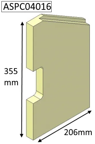 Parkray Aspect 4 Compact (Eco) Left Hand Side Fire Brick - ASPC04016