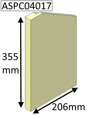 Parkray Aspect 4 Compact (Eco) Right Hand Side Fire Brick - ASPC04017