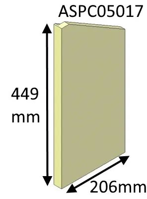 Parkray Aspect 5 Compact (Eco) Right Hand Side Fire Brick - ASPC05017