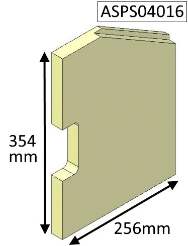 Parkray Aspect 4 (Eco)Left Hand Side Fire Brick - ASPS04016