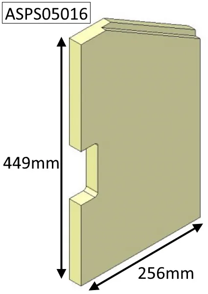 Parkray Aspect 5 (Eco) Left Hand Side Fire Brick - ASPS05016
