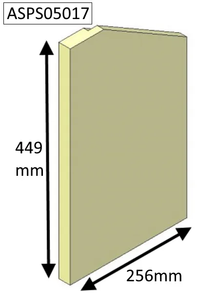 Parkray Aspect 5 (Eco) Right Hand Side Fire Brick - ASPS05017