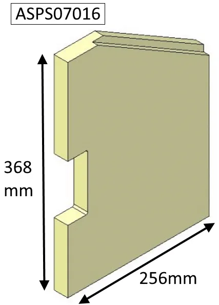 Parkray Aspect 7 (Eco) Left Hand Side Fire Brick - ASPS07016