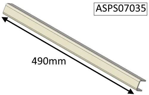 Parkray Aspect 7 (Eco) Edge Support Baffle Plate - ASPS07035