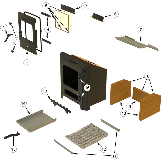 AX6 Multi Fuel Insert Stove - Grate Bar