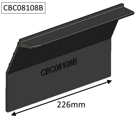 Cleanburn Nordstrand Right Hand Side Plate - CBC08108B