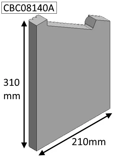 Cleanburn Nordstrand Right Hand Side Fire Brick - CBC08140A