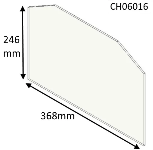 Parkray Consort 7 (Single Door) Replacement Glass - CH06016