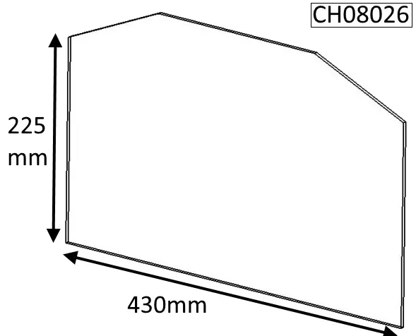 Parkray Consort 9 Boiler (Single Door) Replacement Glass - CH08026