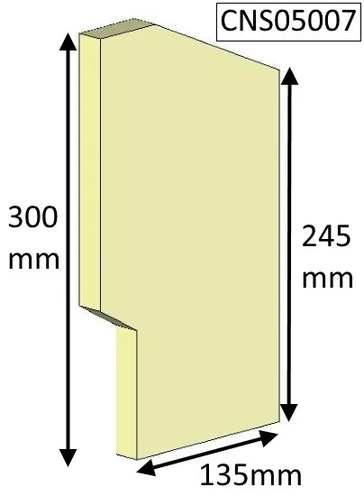 Parkray Consort 5 Slimline (CEvII) Side fire Brick -  CNS05007