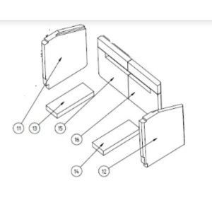 Waterford  Stanley Solis Inset 900 Left Rear Back Fire Brick [099-09-005] [15]