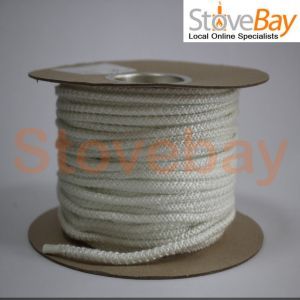 6mm White Heat Resistant Stove Door Rope Per Metre