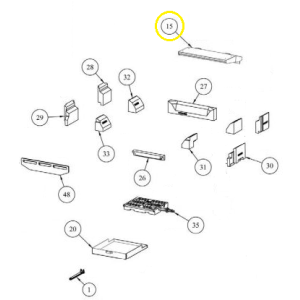 Waterford Stanley Grainne Room Heater Air Duct Top Baffle Plate [F00088BXX] [15]