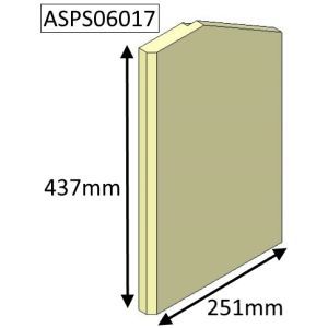 Parkray Aspect 6 (Eco)Right Hand Side Fire Brick - ASPS06017