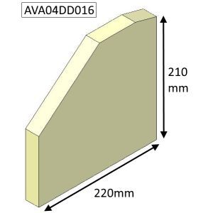 Avalon 4 Double Sided Double Depth Multifuel Side Fire Brick - AVA04DD016
