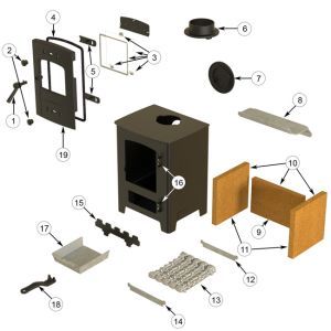 AX2 Multi Fuel Stove Spares – Series 2 - Grate Bar