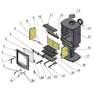 Mazona Callan / Crewe Stove Spare Parts - Replacement Glass