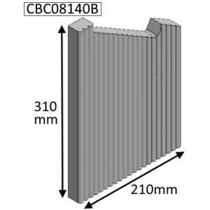 Cleanburn Nordstrand Left Hand Side  Fire Brick - CBC08140B