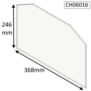 Parkray Consort 5 Slimline Single Door Replacement Glass - CH06016