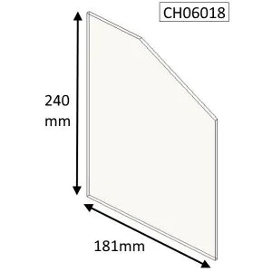 Parkray Consort 5 & 7 Inset Double Door Replacement Glass - CH06018