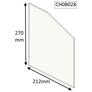 Parkray Consort 15 Double Sided Double Depth (Double Door) Replacement Glass - CH08028