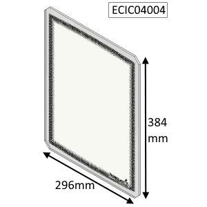 Parkray Aspect 4 Compact (Eco) Replacement Glass - ECIC04004